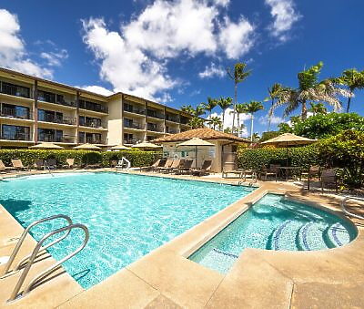 Pool and hot tub at Lawai Beach Resort
